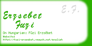 erzsebet fuzi business card