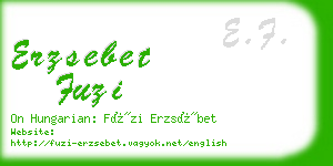 erzsebet fuzi business card